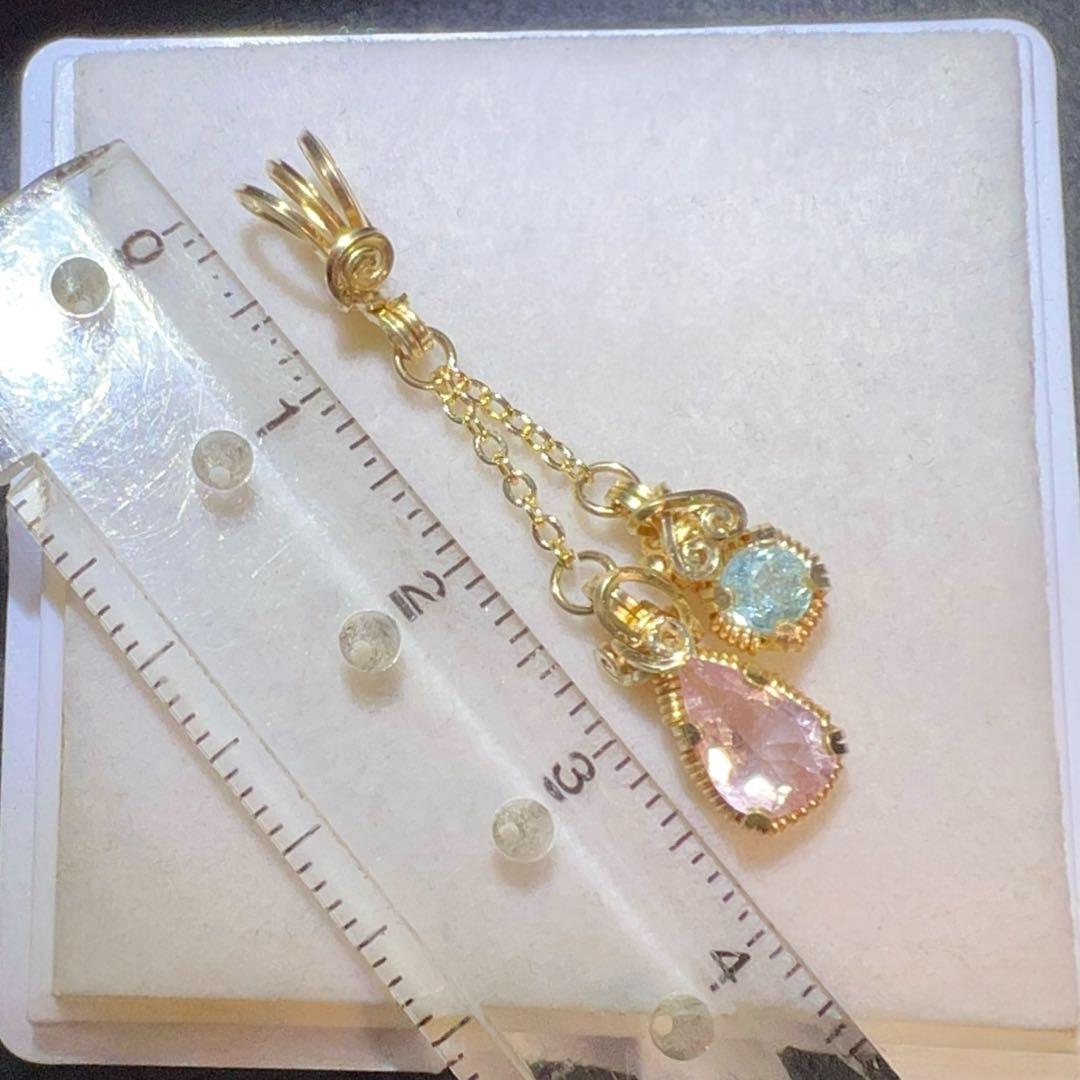 【for ☆彩テラス☆様】パライバトルマリン＆ピンクトルマリン・チェーン・丸カン