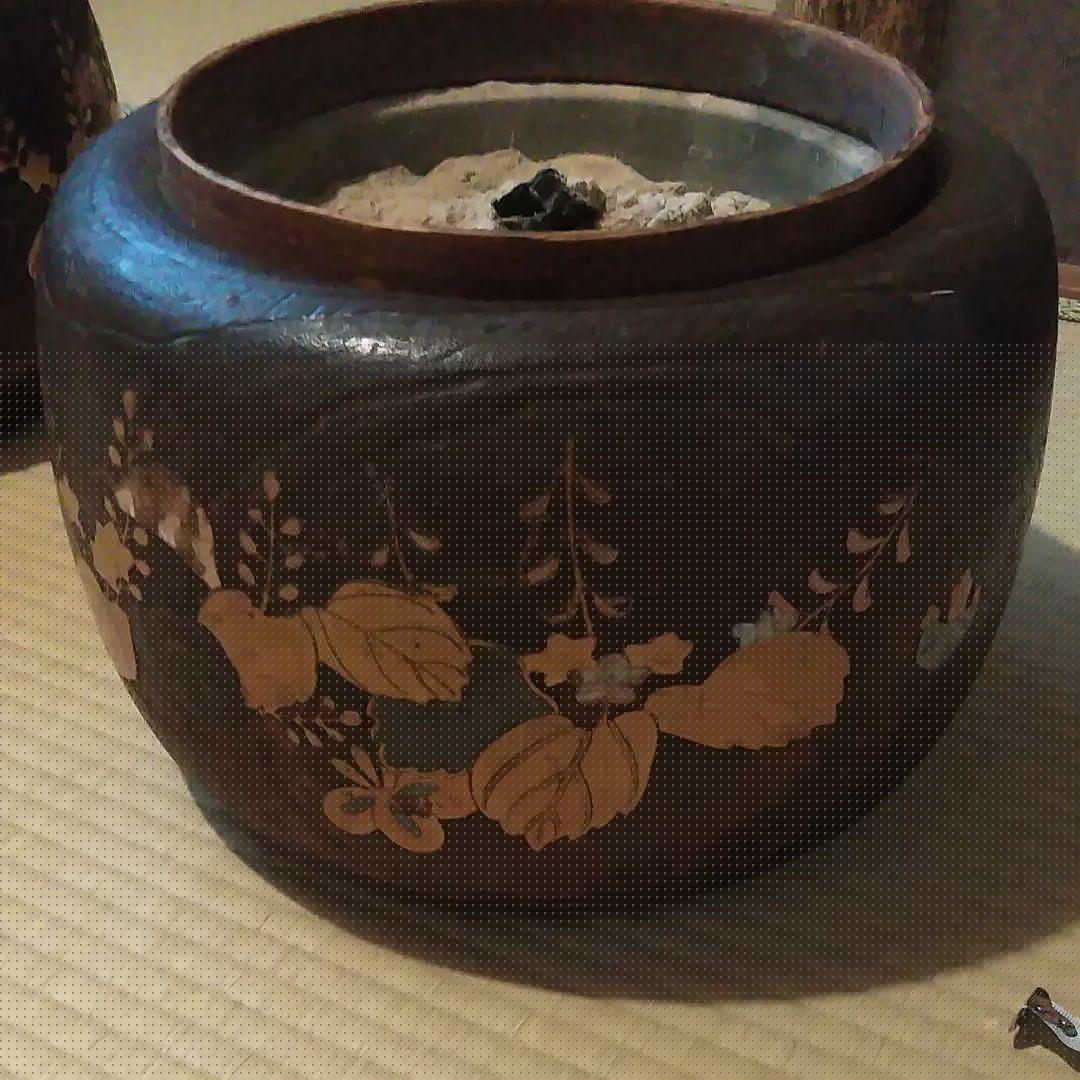 金巻き総桐火鉢