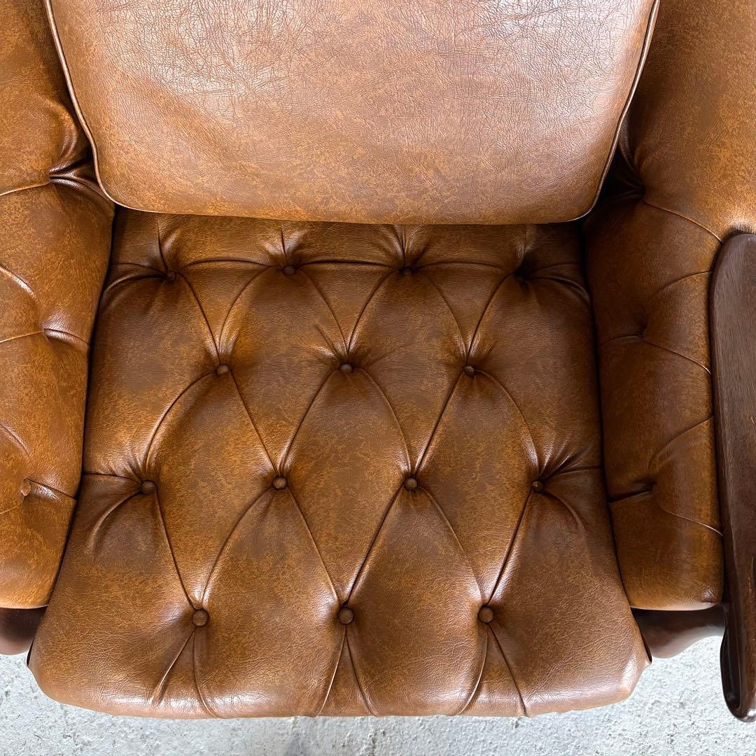 ★マルニ木工★ベルサイユ｜マキシマムシリーズ 1Pソファ｜PVCレザー ロゴ無①