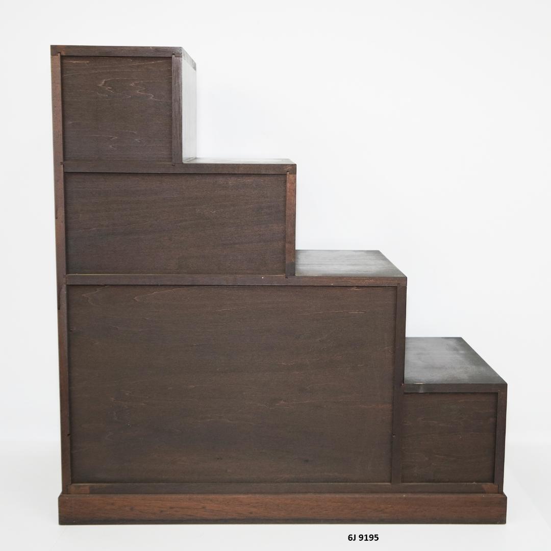階段 箪笥 コンパクト アンティーク 桐 ミニ タンス 飾り棚