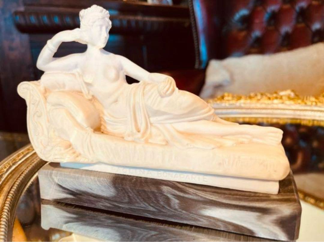 湯布院アンティーク イタリア製ポーリーヌ・ボナパルト ナポレオン妹 大理石 置物