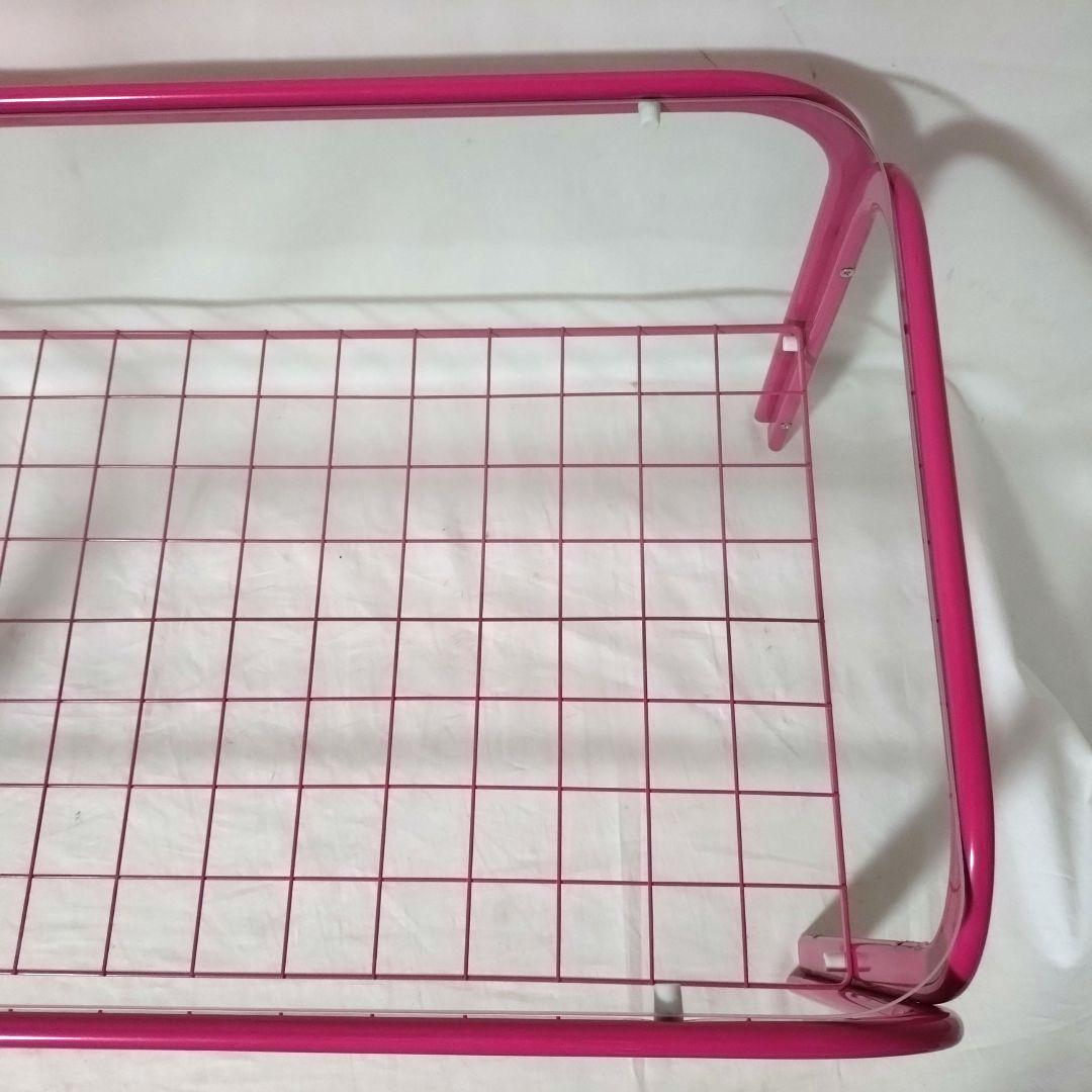 美品　レトロポップ　ガラステーブル　ピンク　センターテーブル　ローテーブル