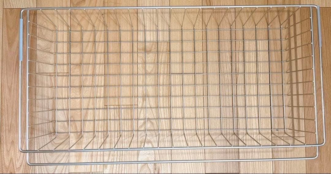 無印良品 ステンレスユニットシェルフ ワイヤーバスケット 4段