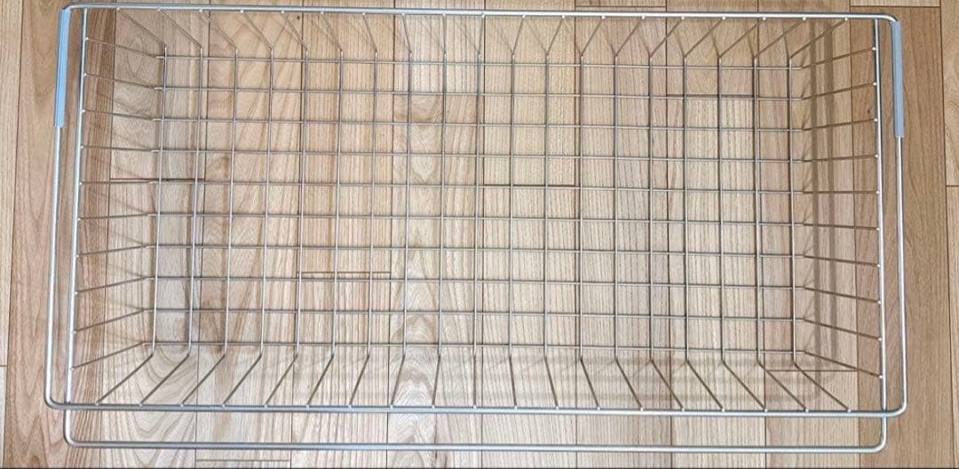 無印良品 ステンレスユニットシェルフ ワイヤーバスケット 4段