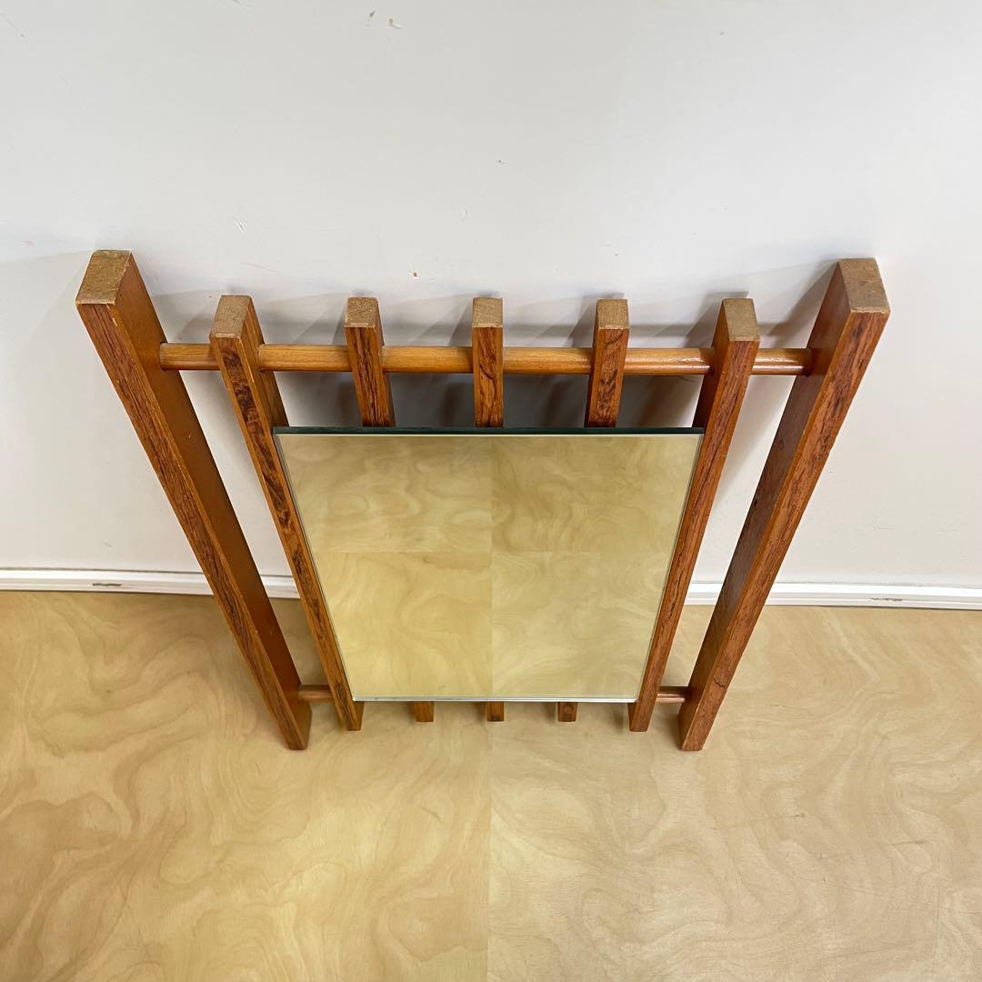 ビンテージ ウォールミラー 木枠ミラー 鏡 壁掛け 立て掛け アンティーク