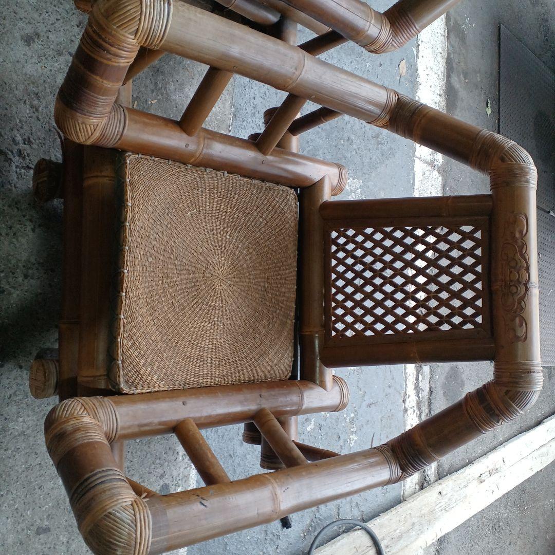 バリ ソファー ２脚 竹 バンブー