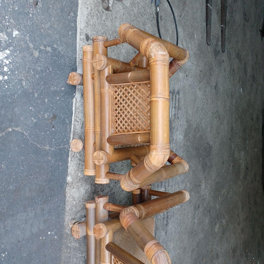 バリ ソファー ２脚 竹 バンブー