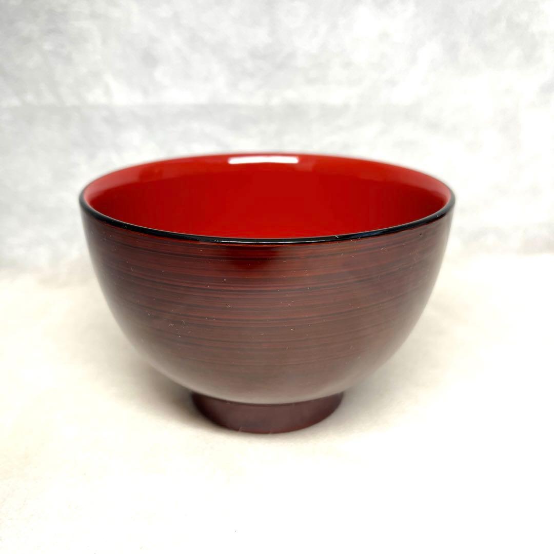 【未使用品】会津塗　朱塗り 汁椀 6口セット