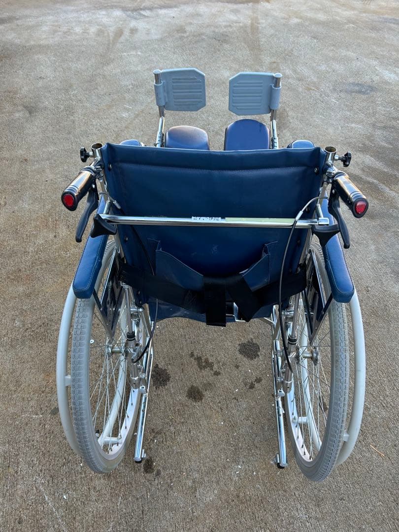 折りたたみ式 自走式カワムラ リクライニング 介助用 車椅子 車いす