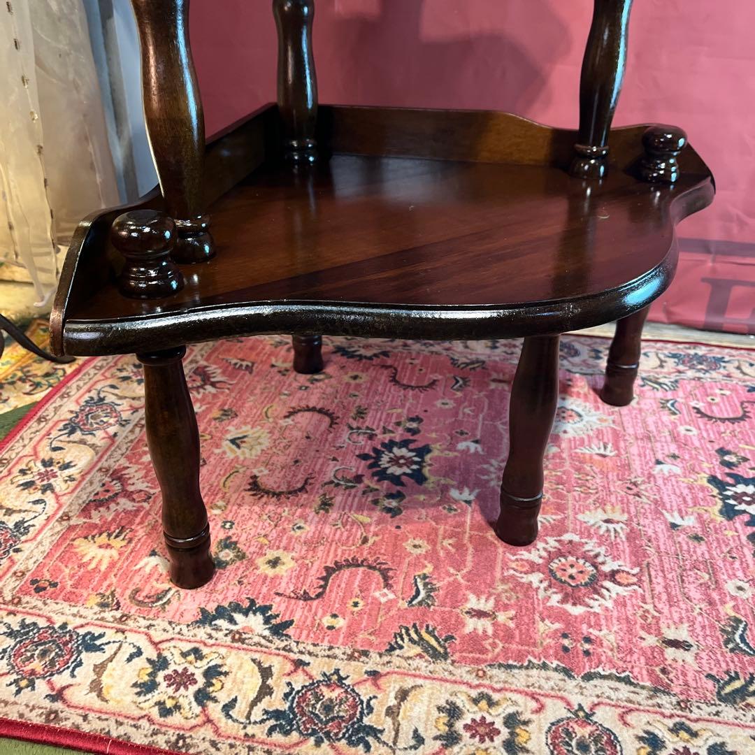 Sale スピンドルポスト アンティーク調 飾り棚 ラック 木製 昭和レトロ