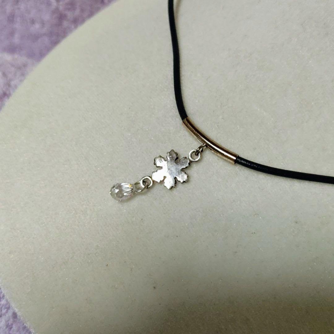 【匿名配送】特価☆新品キュービックジルコニア シルバー雪結晶チャーム