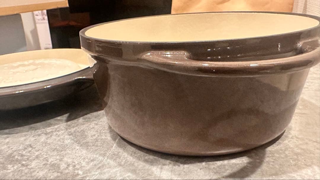 【状態良好パールブラウン】バーミキュラ オーブンポットラウンド18cm 無水調理