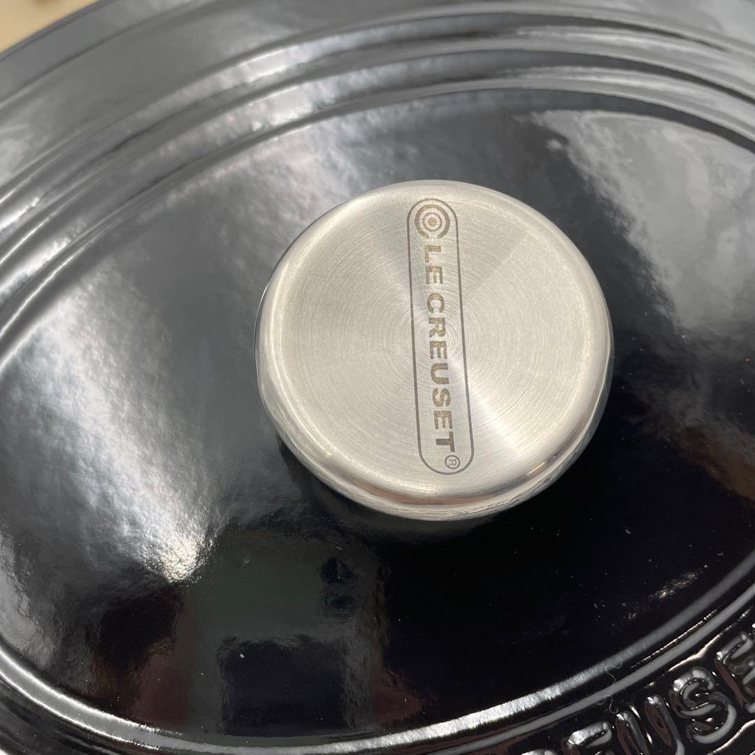 未使用 ル・クルーゼ ココット・オーバル 25cm ブラックオニキス　希少色