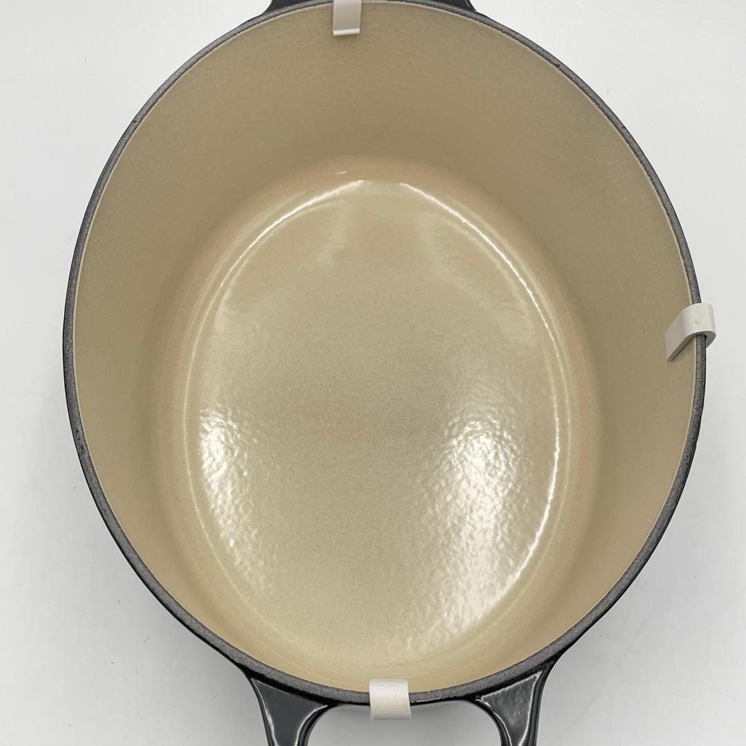 未使用 ル・クルーゼ ココット・オーバル 25cm ブラックオニキス　希少色