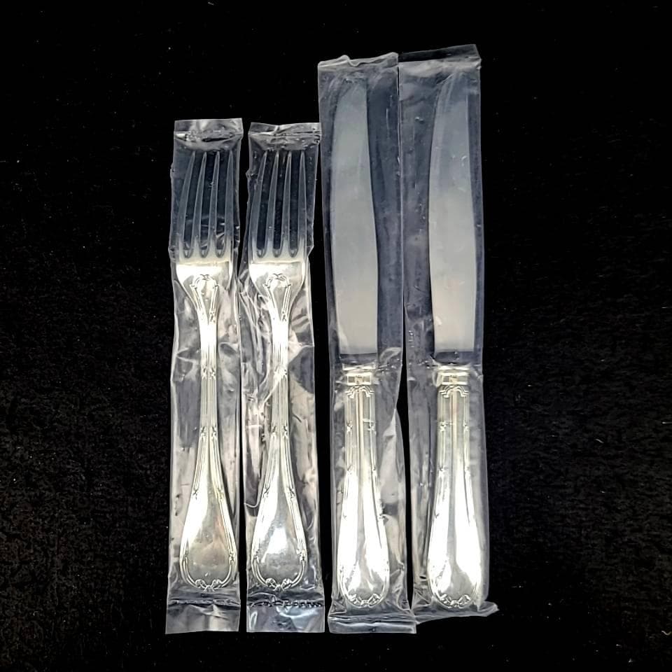 ◇未使用◇クリストフル リュバン　フォーク　ナイフ　ペア　2客　4本セット