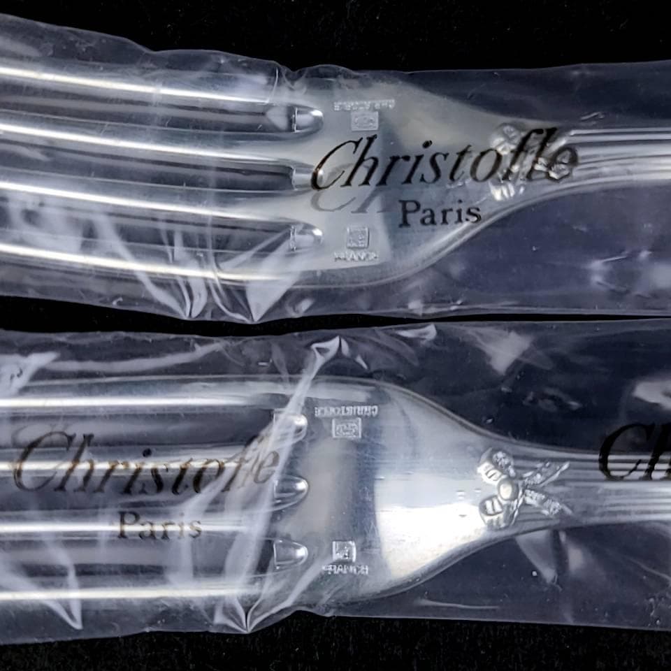 ◇未使用◇クリストフル リュバン　フォーク　ナイフ　ペア　2客　4本セット