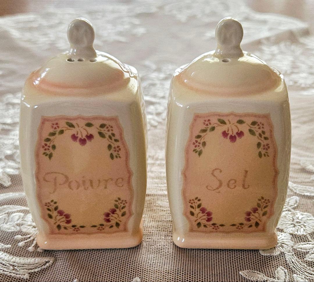 廃盤品 レア マニー アンティークチェリー キャニスター ソルト&ペーパー 新品