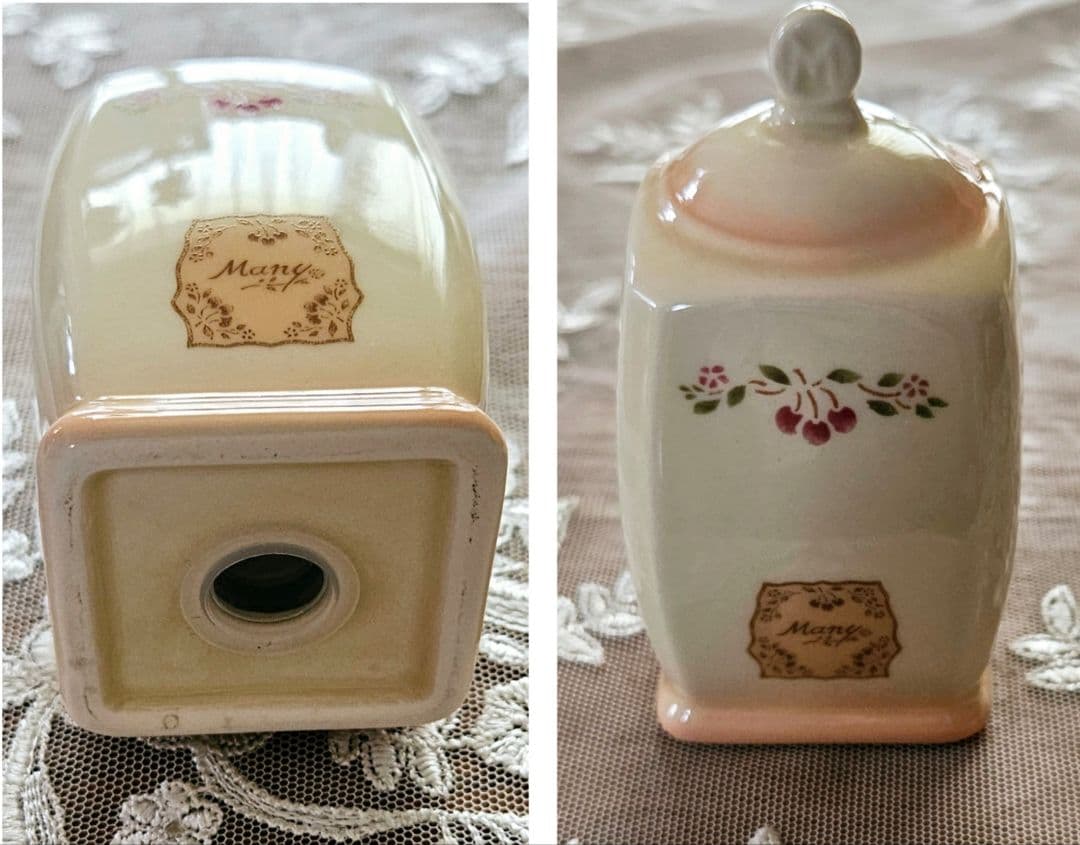 廃盤品 レア マニー アンティークチェリー キャニスター ソルト&ペーパー 新品