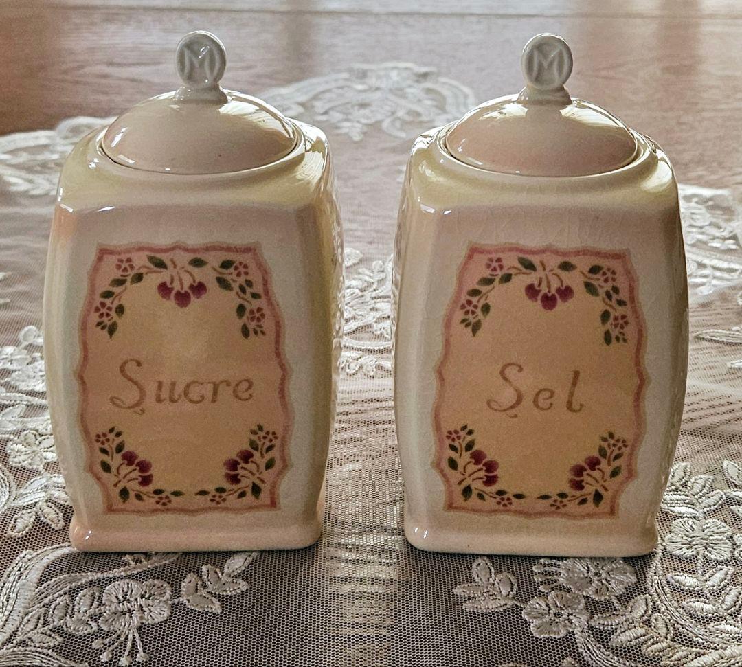 廃盤品 レア マニー アンティークチェリー キャニスター ソルト&ペーパー 新品