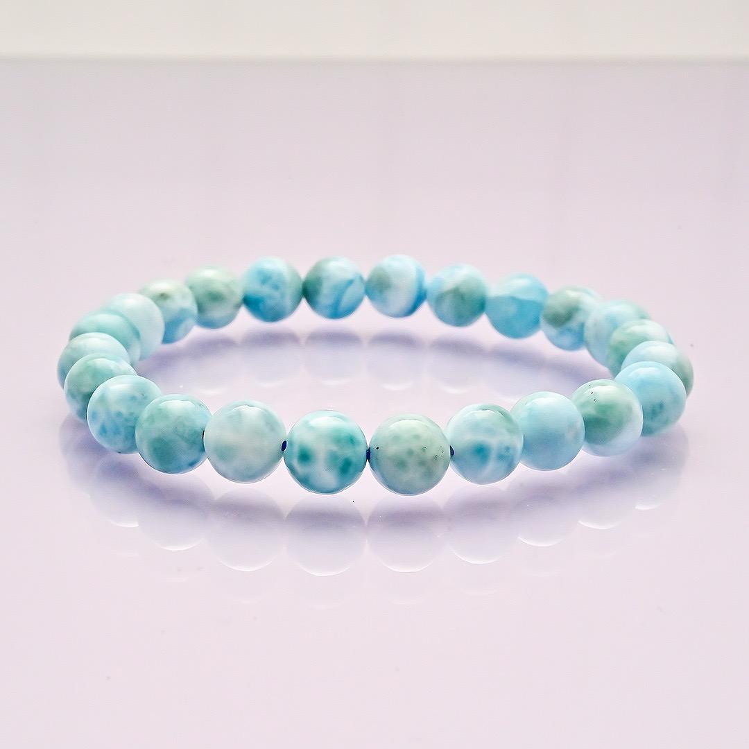 一点もの現品 ラリマー ドミニカ産 ブレスレット 7.5mm◇天然石◇299