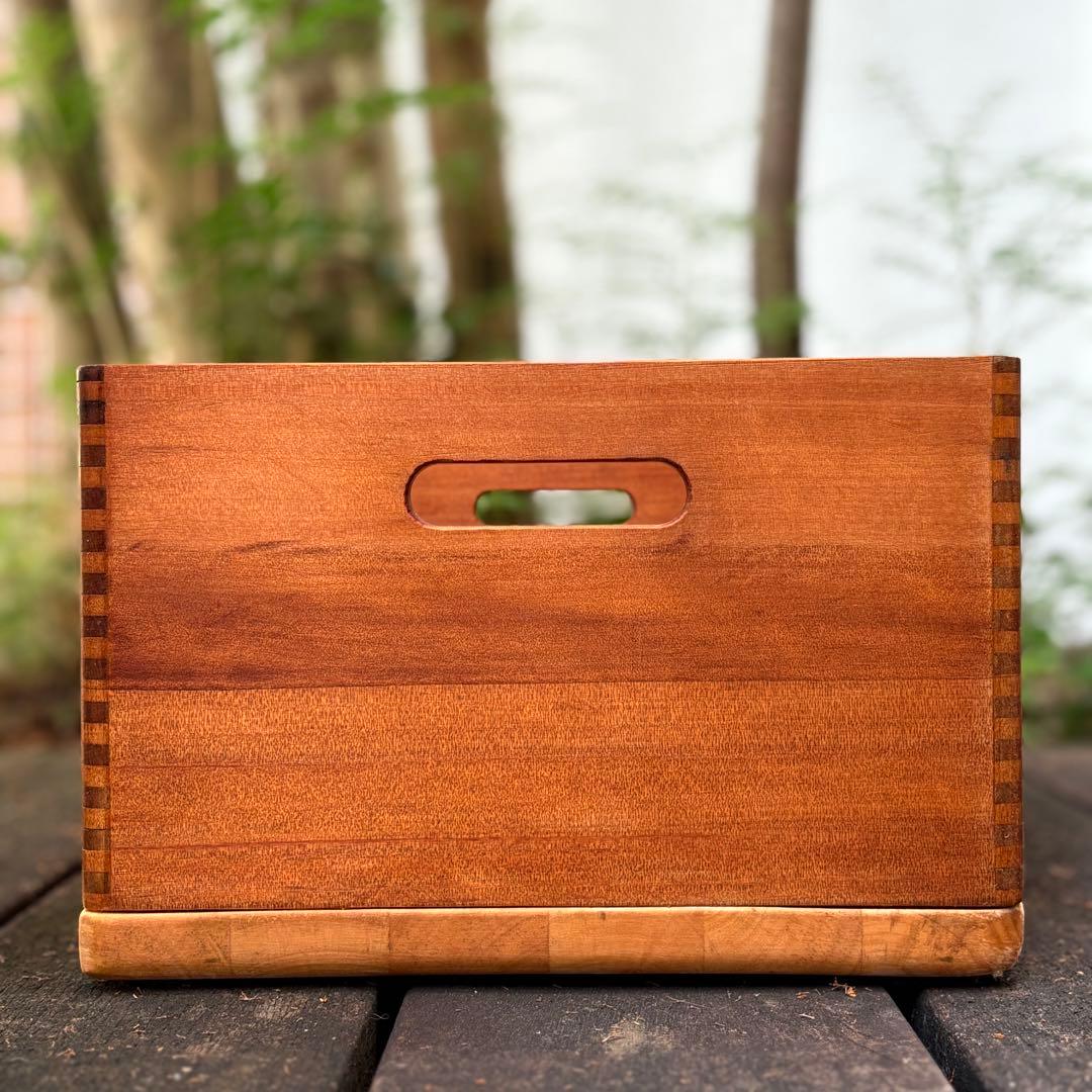 フランス製【ビンテージ木箱】ラベル 無垢材｜真鍮釘｜カフェトレー 収納 北欧