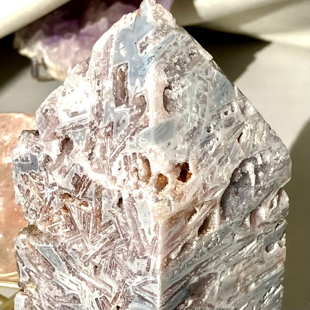 Bigサイズ✳︎ ドゥルージー煌めくポイント ピンクアメジスト タワー