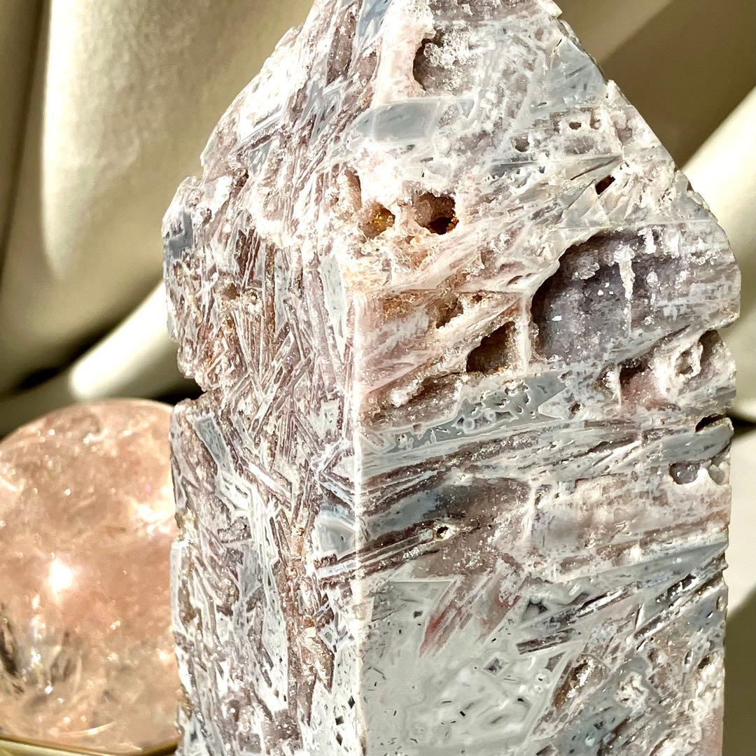 Bigサイズ✳︎ ドゥルージー煌めくポイント ピンクアメジスト タワー