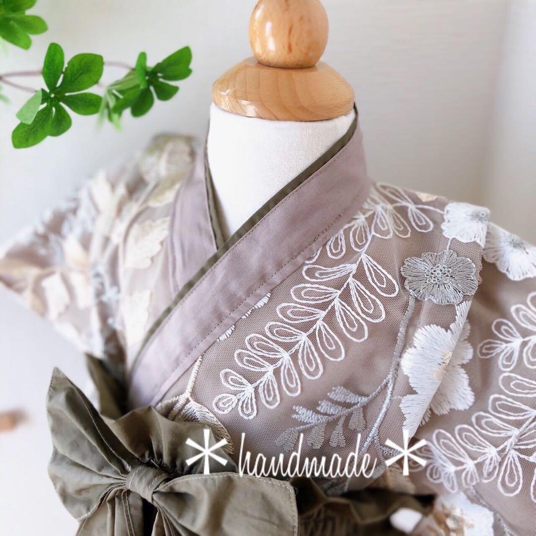 ベビー袴　キッズ袴　オーガンジー袴　男の子袴　初節句　お食い初め