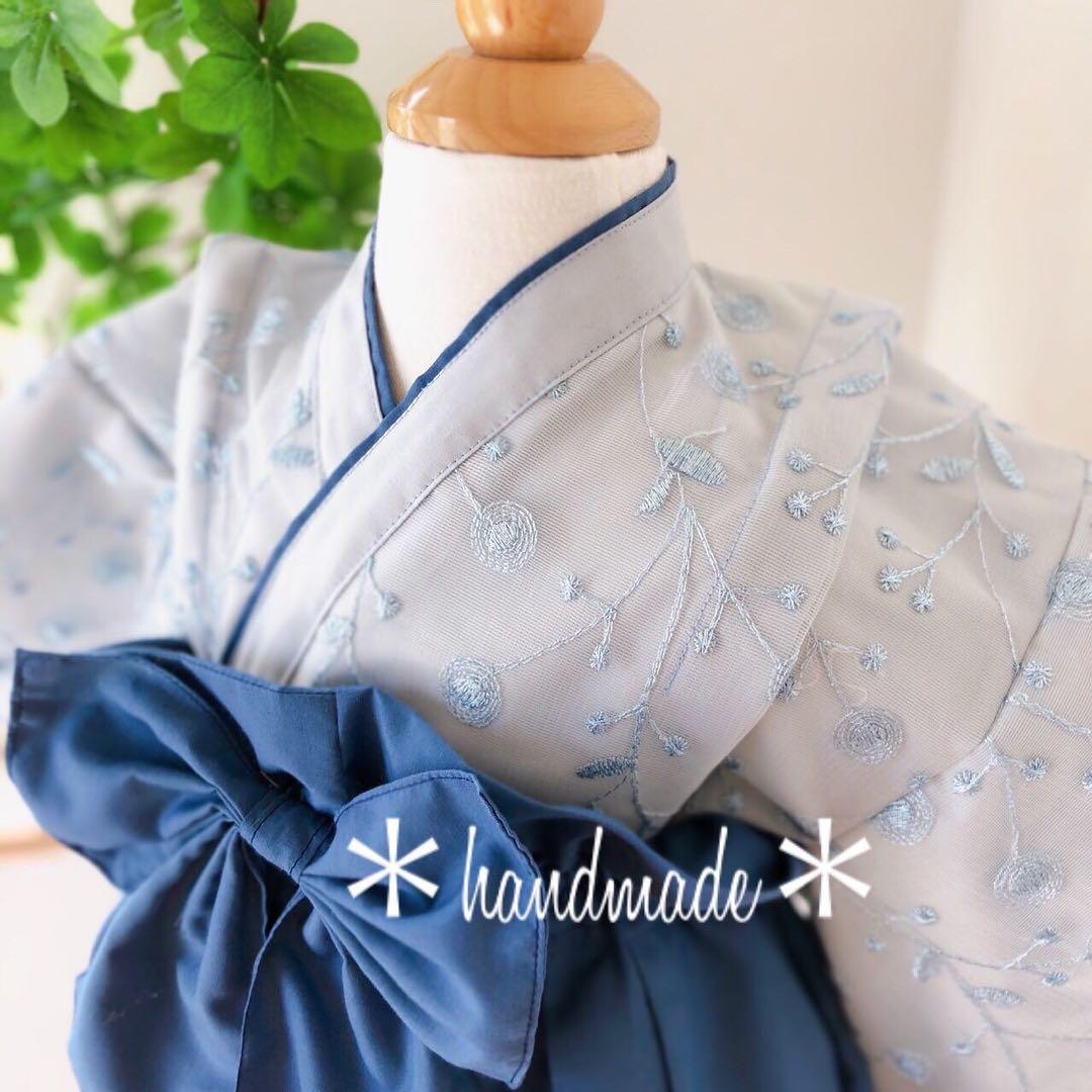 ベビー袴　キッズ袴　オーガンジー袴　男の子袴　初節句　お食い初め