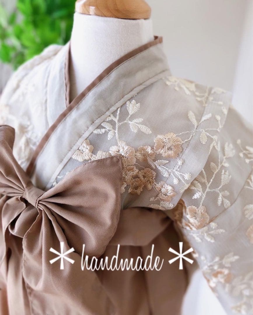 ベビー袴　キッズ袴　オーガンジー袴　男の子袴　初節句　お食い初め