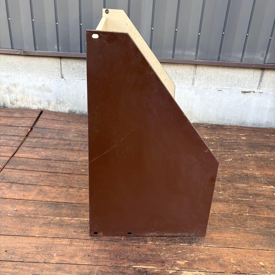 昭和レトロ スチール製 ガラス仕切り 階段型本棚 店舗什器 ショーケース 5段