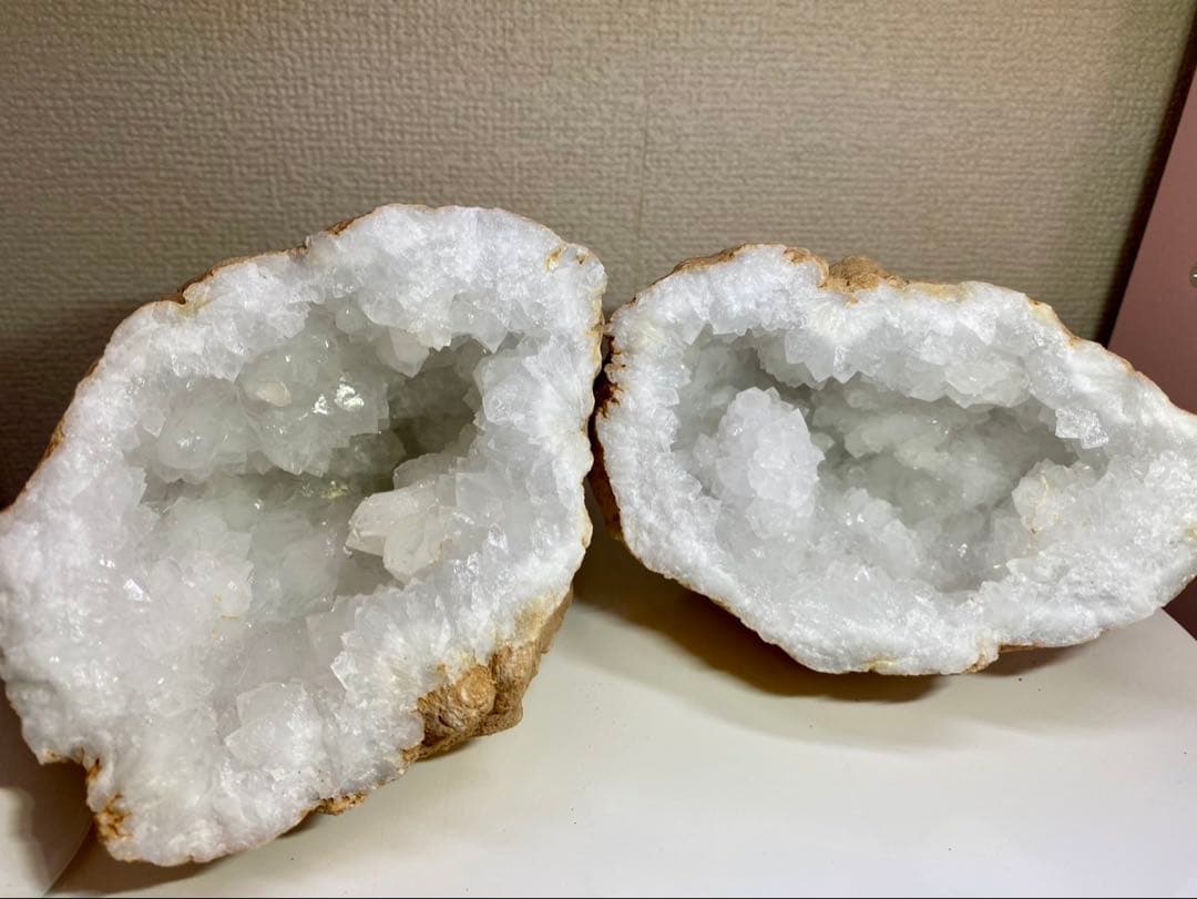 じゅん　ジオード、セレスタイトセット　巨大　天然石　原石　パワーストーン