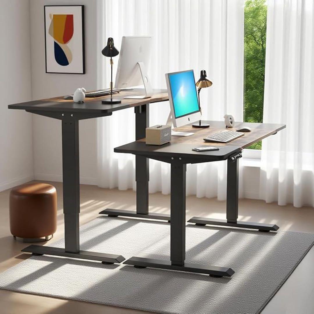 ⭐️⭐️電動昇降木目調パソコンデスク140CM×60CM