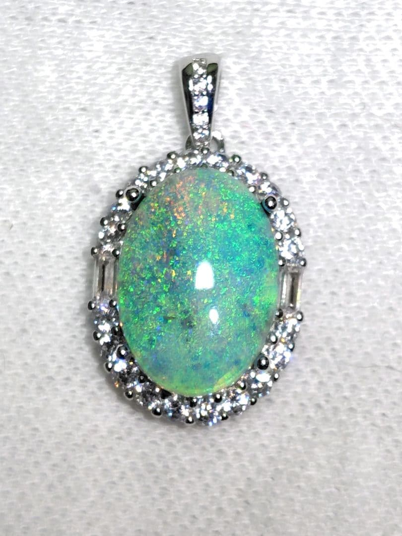 ブラックオパール ネックレストップ ソ付 シルバー925 動画】【1点もの】ブラックオパールAAA ペンダントトップ SILVER925製