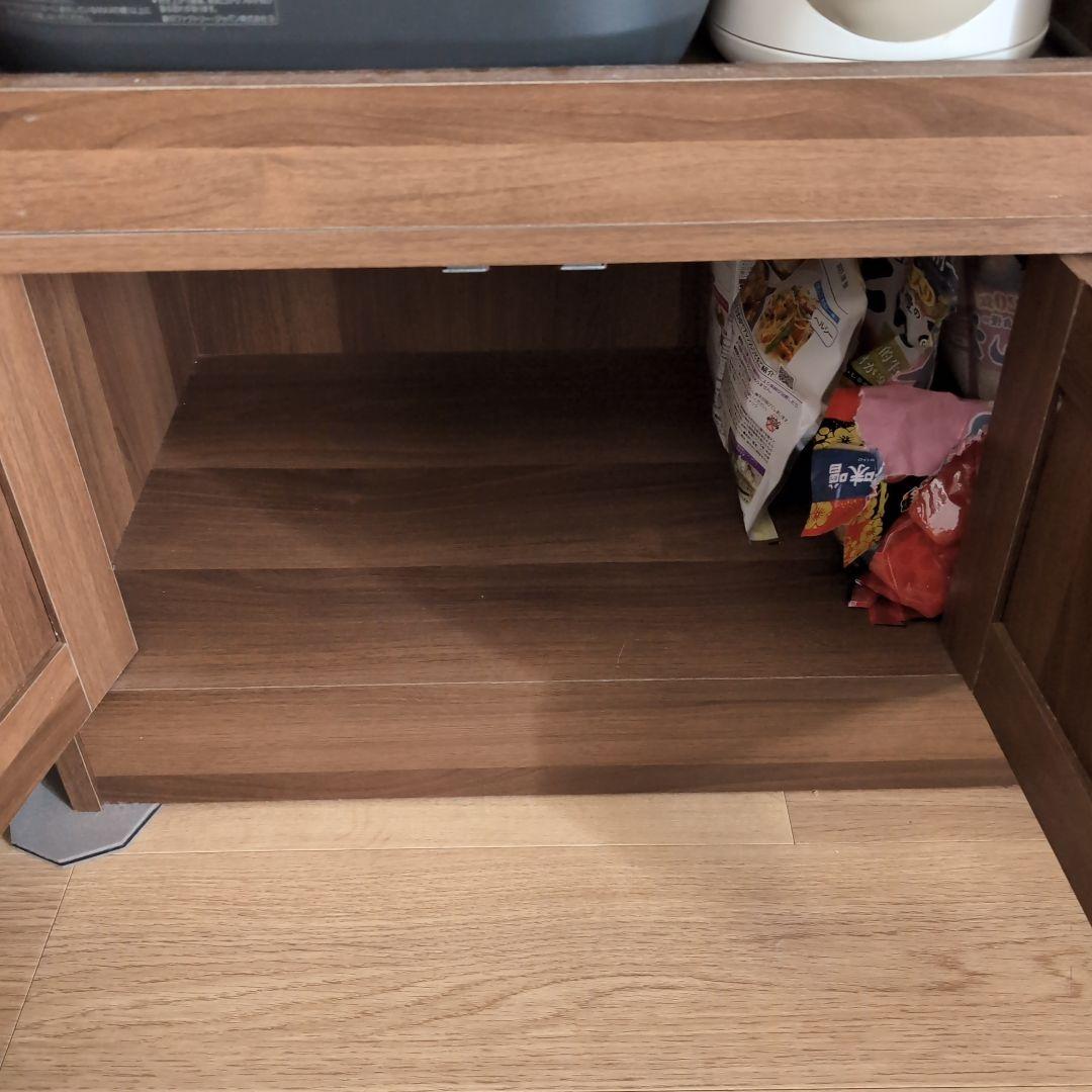 【最終値下げ】送料込み！ブラウン木製食器棚　幅88cm奥行40cm高さ83cm