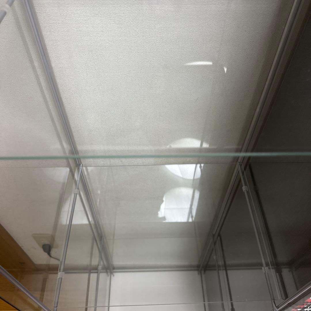 【説明書、パーツ付き】IKEA デトルフ　ガラス扉キャビネット　ホワイト