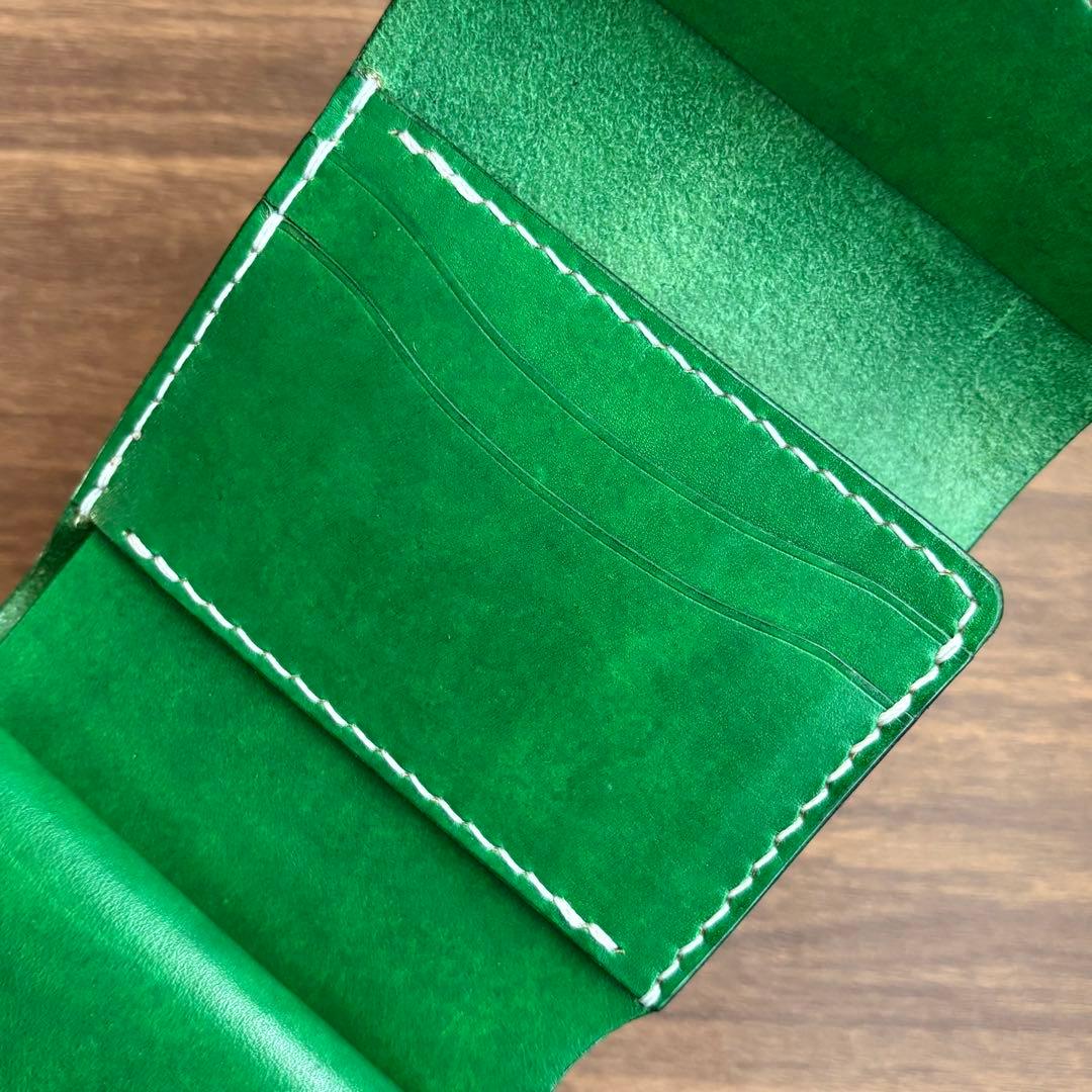 《スマイル柄型押し》三つ折りウォレット