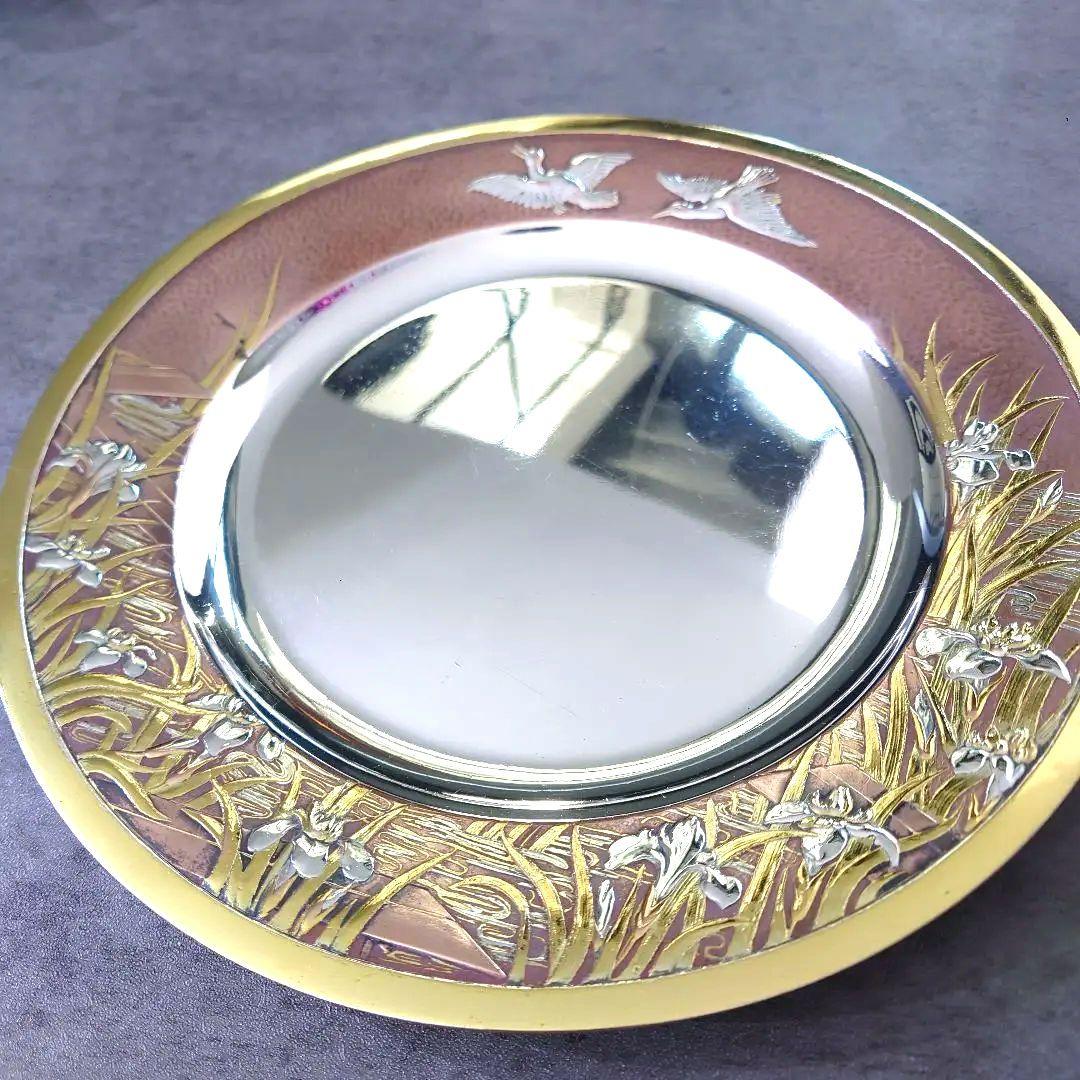 極希少 クリストフル 水鳥と杜若 Samuel Waret アンティーク