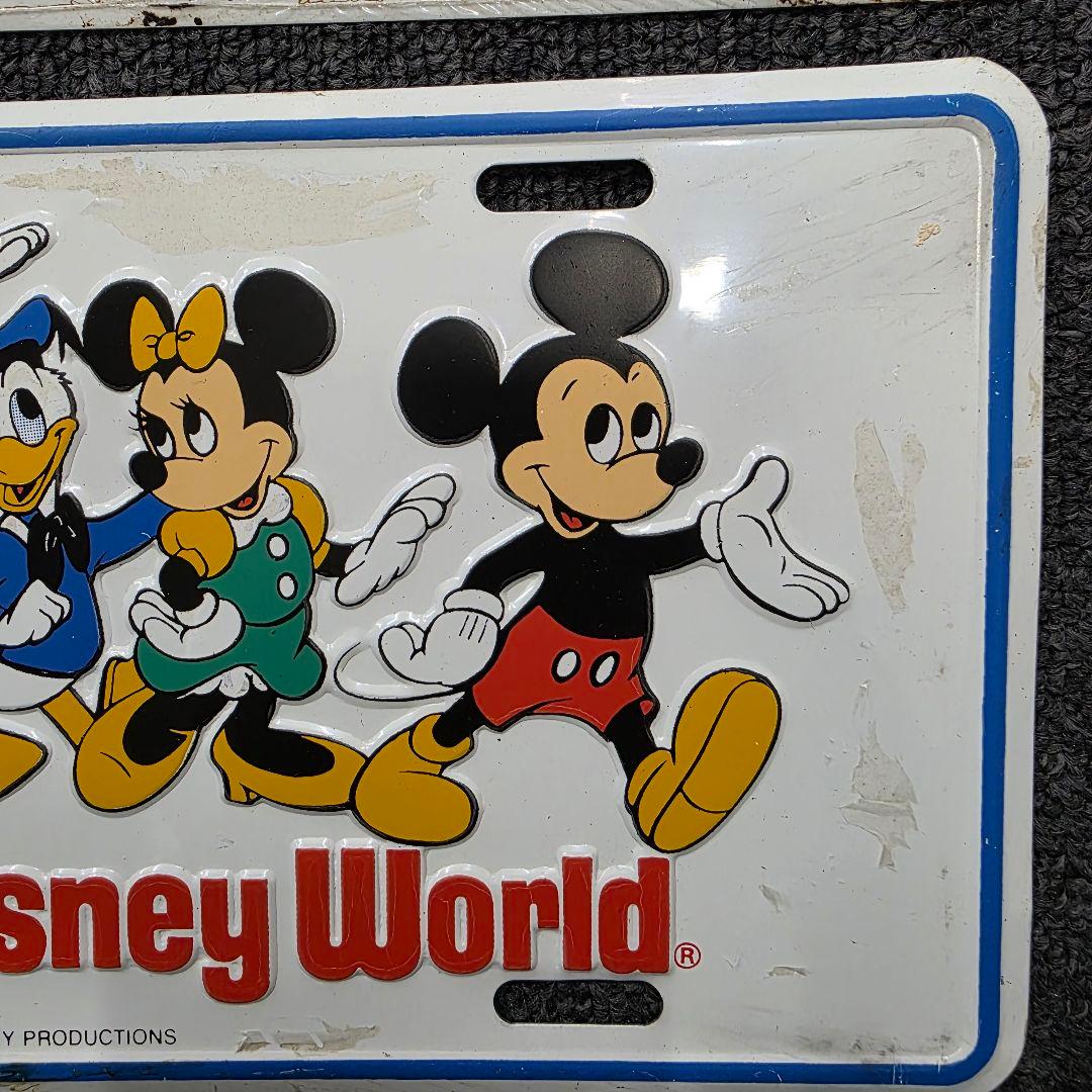 Walt Disney World ナンバープレート　金属　ミッキー　ミニー