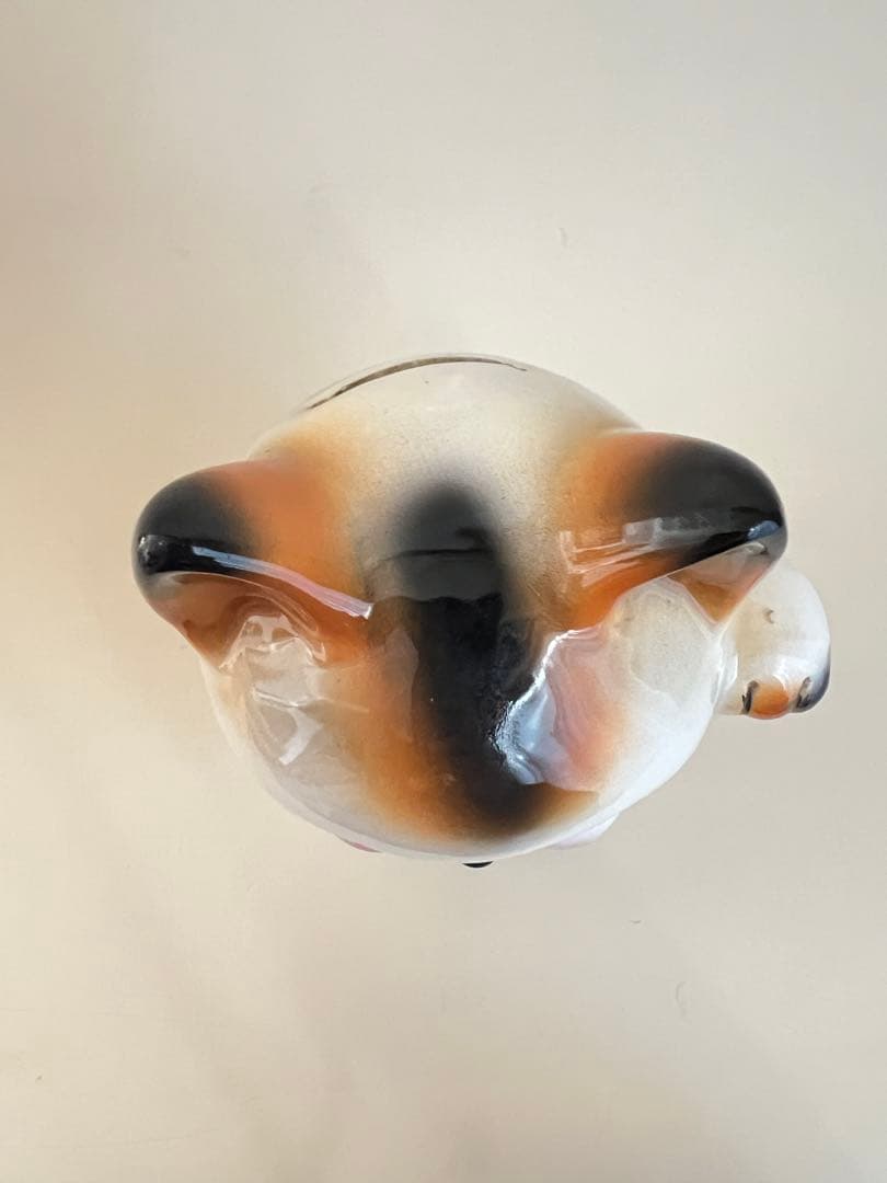 昭和レトロ　瀬戸ファンシー 招き猫　かわいい　陶器　貯金箱　約20cm