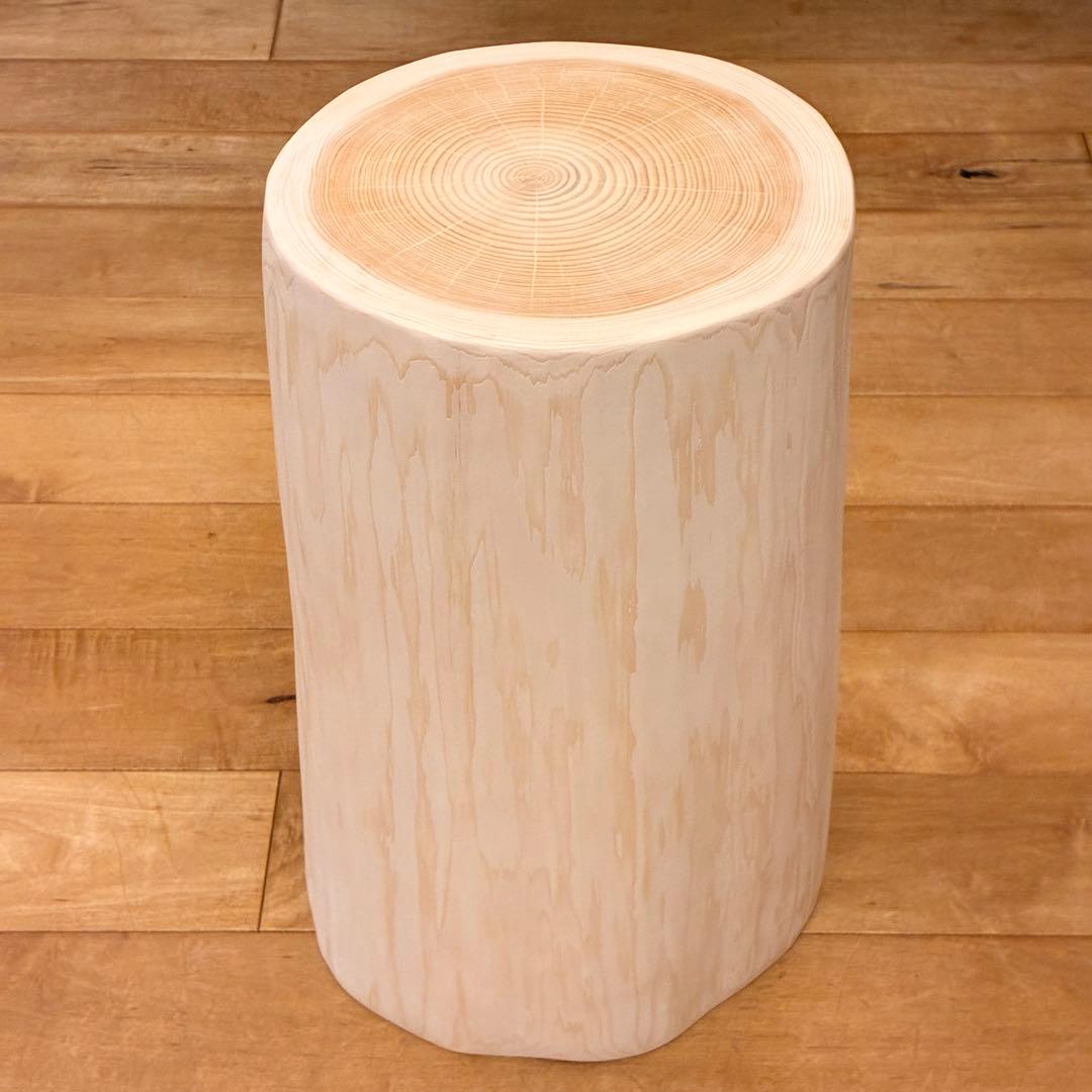 ひのき　丸太 スツール 椅子　No.1576