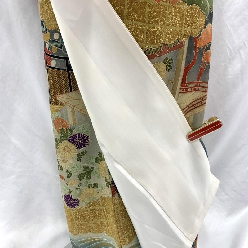 508aj80■アンティーク着物 ジュニアにも 荒波 笠松 五つ紋■良好