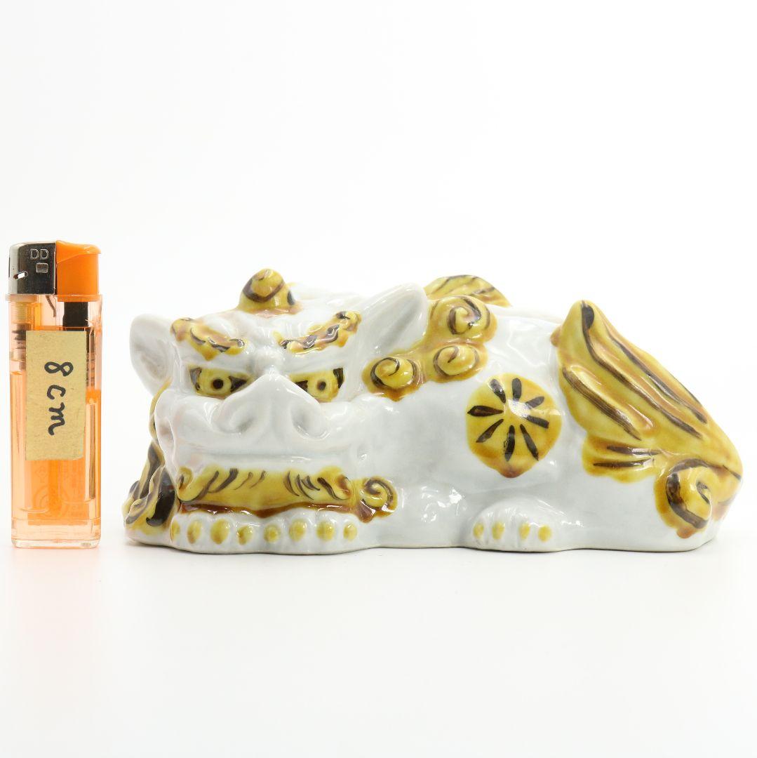 横山豊介作 飾香炉 唐獅子 九谷焼 共箱　C458　NT5