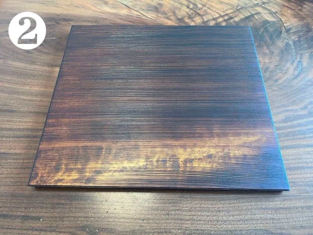 新品未使用　紀平佳丈　浮造盆330×280(拭漆) 4枚