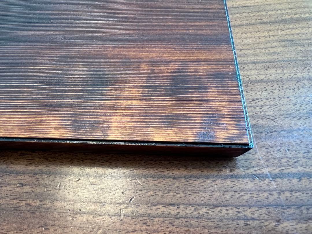 新品未使用　紀平佳丈　浮造盆330×280(拭漆) 4枚