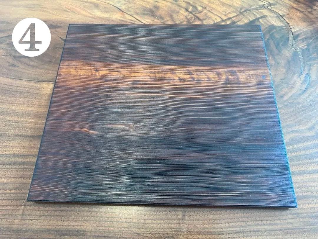 新品未使用　紀平佳丈　浮造盆330×280(拭漆) 4枚