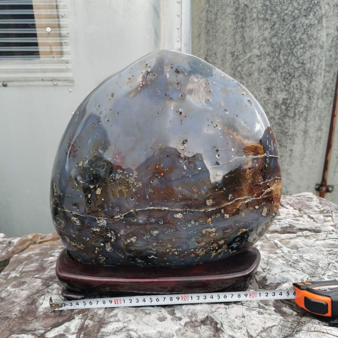 ブラジル産　アゲート　17.7キロ　瑪瑙　鑑賞石　石　置物　オブジェ　インテリア