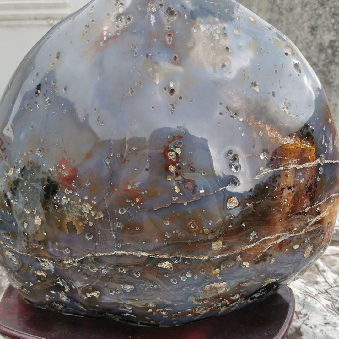 ブラジル産　アゲート　17.7キロ　瑪瑙　鑑賞石　石　置物　オブジェ　インテリア