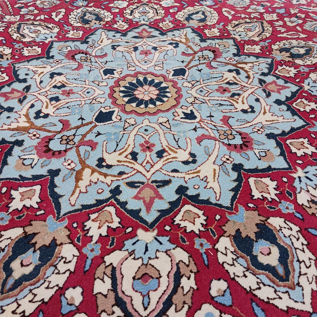 Y3055 最高級中国緞通 ウール×シルク 特大 大判217×301㎝