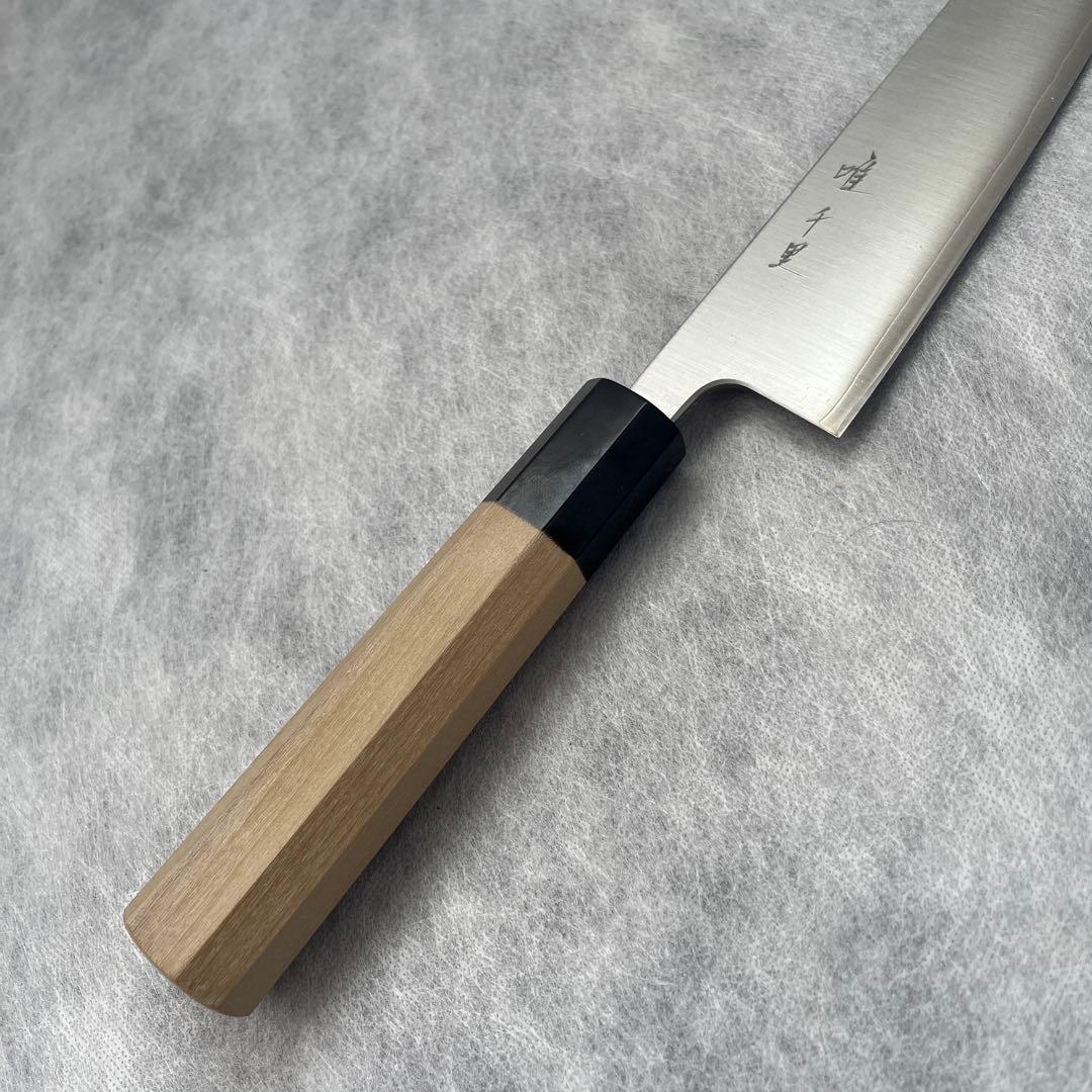 唯千里オリジナル 《銀三》剣型三徳・文化 170 mm【水牛八角柄】